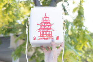 White Chinese Take Out Box Purse