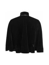 Load image into Gallery viewer, Black Velvet Ruffle Capelet
