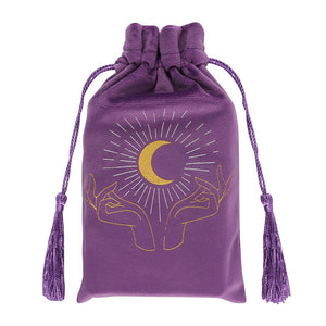 Holding the Moon Purple Drawstring Tarot Card Bag