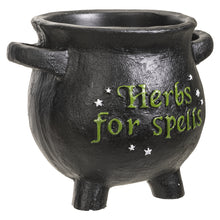 Load image into Gallery viewer, &quot;Herbs For Spells&quot; Mini Cauldron Planter
