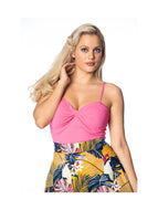 Pink Wrap Front Strap Top