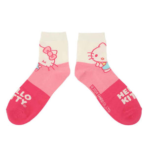 Hello Kitty Popsicle Water Bottle Crew Socks Set of 2