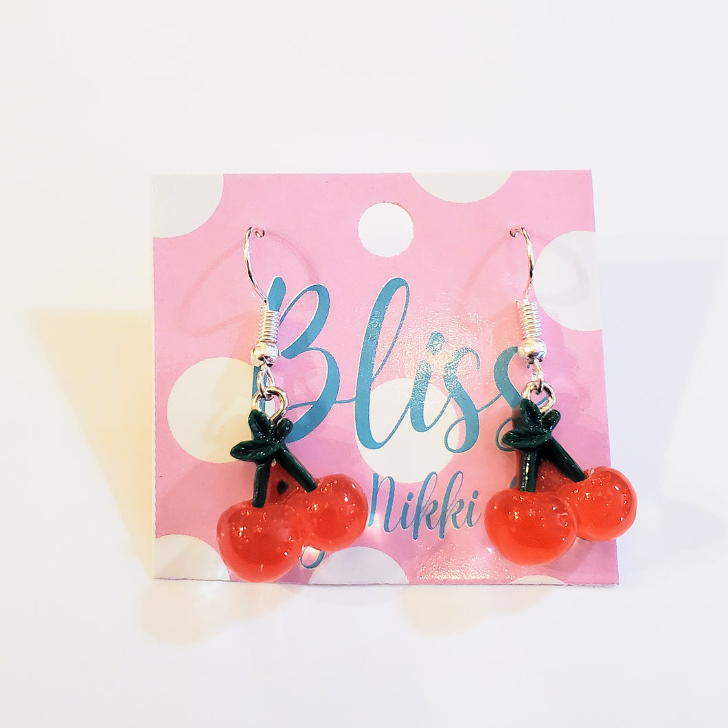 Dangy Mini Cherry Earrings