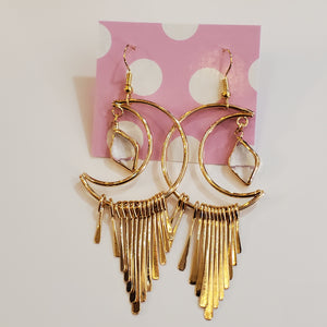 Moon Chime Statement Earrings