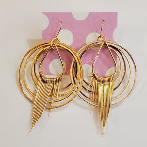 Circle Chime Statement Earrings