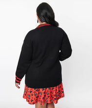 Load image into Gallery viewer, Emily the Strange Black and Red Long Cardigan
