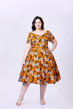 Load image into Gallery viewer, Bella Pumpkins and Bats Fit and Flare Dress
