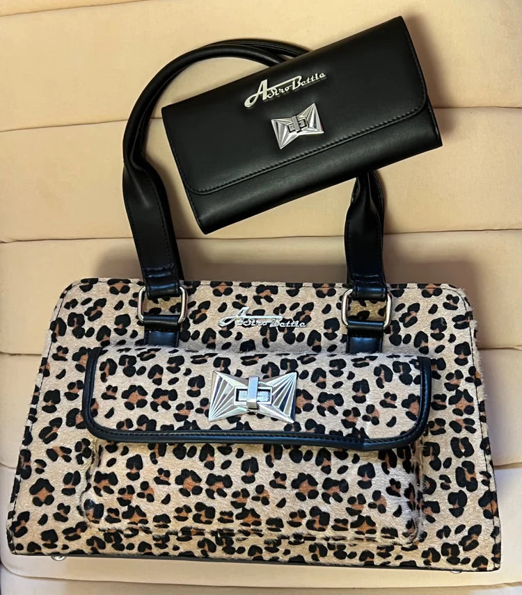 Cosmo Brown Leopard Purse