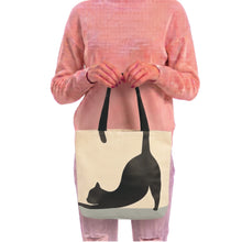 Load image into Gallery viewer, Stretching Cat Canvas Tote Bag
