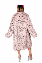 Load image into Gallery viewer, Pink and Black Leopard Faux Fur Jacket
