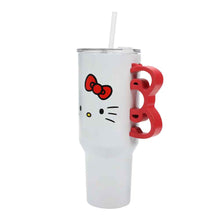 Load image into Gallery viewer, Hello Kitty Bow Handle Stainless Steel Tumbler
