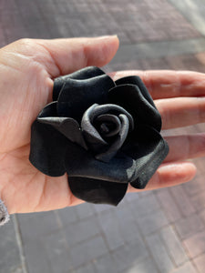 Black Rose Hair Clip