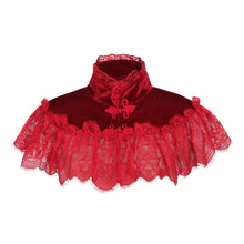 Load image into Gallery viewer, Ruby Velvet and Lace Capelet
