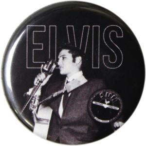 Elvis Round Button Pin