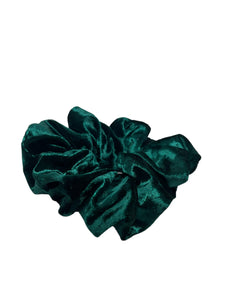 Green Velvet Scrunchie