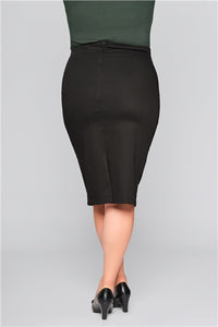 Black Fiona Pencil Skirt