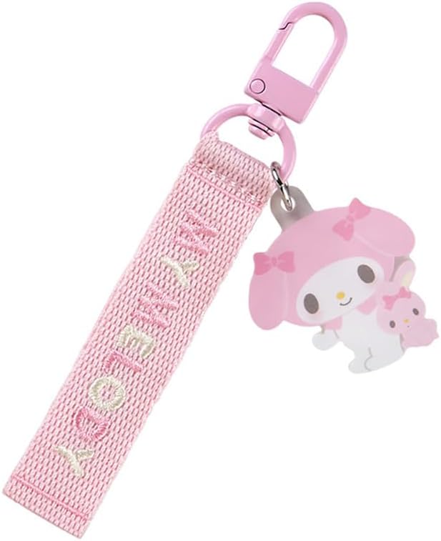 My Melody Embroidered Tag Keychain