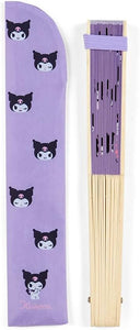 Kuromi Folding Hand Fan and Carrying Case