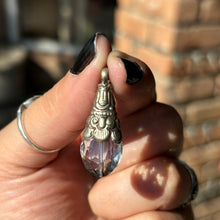 Load image into Gallery viewer, White Brass Crystal Drop Pendant
