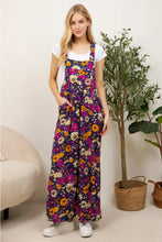 Load image into Gallery viewer, Retro Bright Floral Overalls
