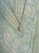 Load image into Gallery viewer, Pink Onyx Dainty Pendant Necklace
