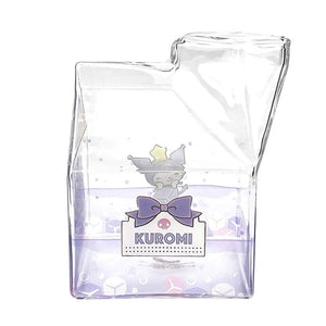 Kuromi Kawaii Glass Milk Carton Cup