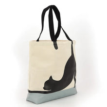 Load image into Gallery viewer, Stretching Cat Canvas Tote Bag

