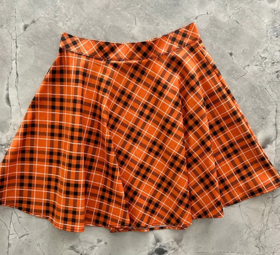 Orange skater skirt uk best sale