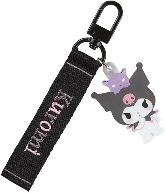 Kuromi Embroidered Tag Keychain