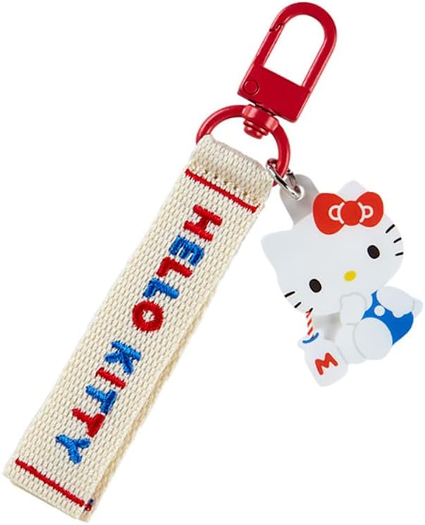 Hello Kitty Embroidered Tag Keychain