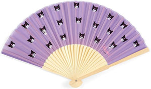 Kuromi Folding Hand Fan and Carrying Case