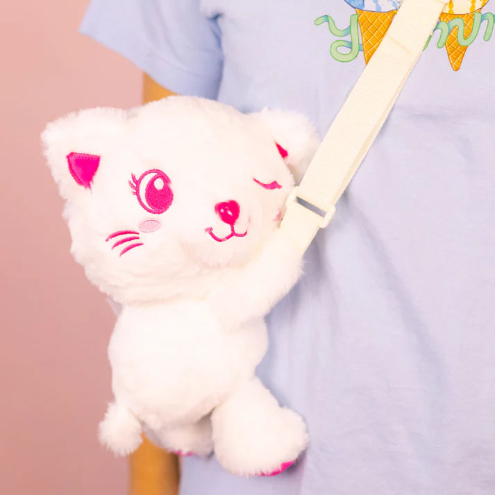Happy Kitty Plush Crossbody Mini Purse