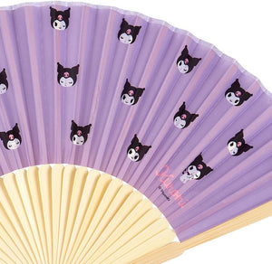 Kuromi Folding Hand Fan and Carrying Case