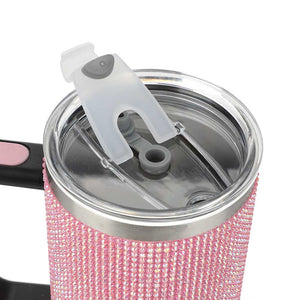 Pink Bling Rhinestone Stainless Steel Tumbler