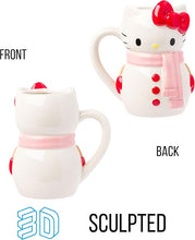 Load image into Gallery viewer, Hello Kitty Holiday Snowman Sculpted Mug
