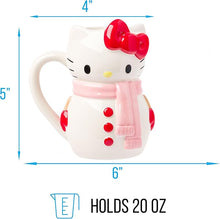 Load image into Gallery viewer, Hello Kitty Holiday Snowman Sculpted Mug
