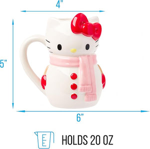 Hello Kitty Holiday Snowman Sculpted Mug