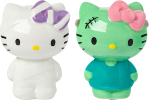 Hello Kitty Frankenstein and Mummy Salt and Pepper Shakers