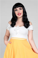 Sasha White Elevated Tee Top