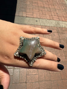 Agate Star Statement Ring