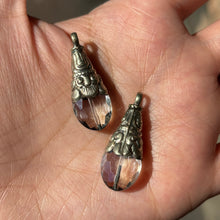 Load image into Gallery viewer, White Brass Crystal Drop Pendant
