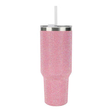 Load image into Gallery viewer, Pink Bling Rhinestone Stainless Steel Tumbler
