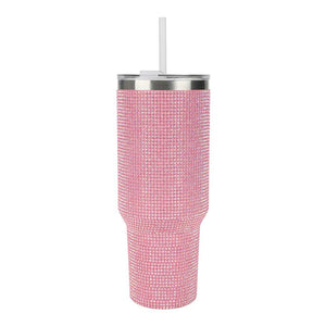 Pink Bling Rhinestone Stainless Steel Tumbler