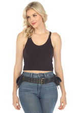 Load image into Gallery viewer, Two Pocket Leaves Leather Hip Belt with Extenders
