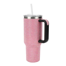 Load image into Gallery viewer, Pink Bling Rhinestone Stainless Steel Tumbler
