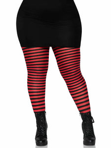 Black and Red Striped Tights