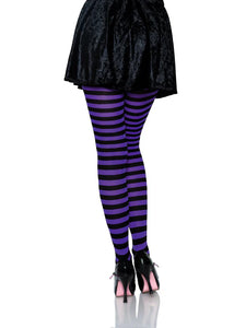 Black and Purple Striped Tights