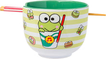 Load image into Gallery viewer, Keroppi Food Icons Ramen Bowl with Chopsticks
