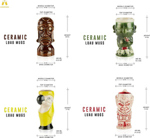 Ceramic Hawaiian Luau Tiki Mugs- More Styles Available!