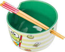 Load image into Gallery viewer, Keroppi Food Icons Ramen Bowl with Chopsticks
